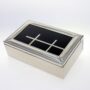 Caja Te alpaca clasica x 6 con vidrio